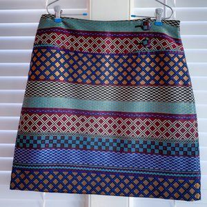 Maeve Women's Multi-Color, Multi-Pattern Mini Skirt, Size 12